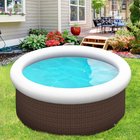 Puhallettava uima-allas 300 × 76 cm – 5 hengelle, 3-kerroksinen PVC, ruskea