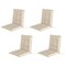 Tuolityynyt selkänojalla 108×50×5 cm / pehmuste puutarha- ja ruokailutuoleihin, 4 kpl – Beige – kuva 1