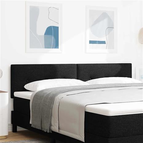 vidaXL LED-pääty LED-nauhoilla päätyllä Musta 180 cm kangas