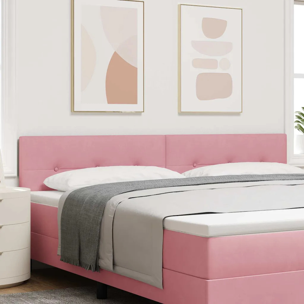 vidaXL LED-pääty LED-nauhoilla Pinkki 200 cm Sametti