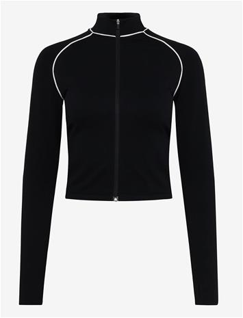AIM´N Shape Seamless Contrast Zip Jacket - BLACK - M