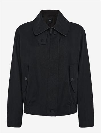 Mango Funnel-Neck Bomber Jacket - Black - M