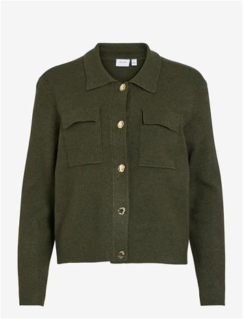 VILA Vigabe L/S Knit Jacket - FOREST NIGHT - M