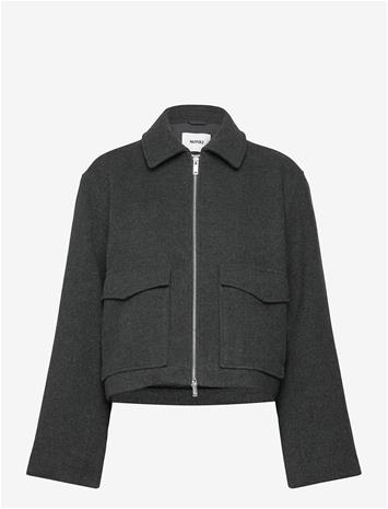 MONKI Boxy Twill Jacket - GREY DARK - S