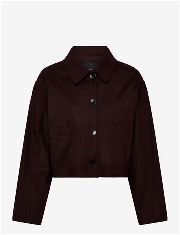 MANGO Cropped Jacket With Pockets - DARK BROWN - S – kuva 2/2