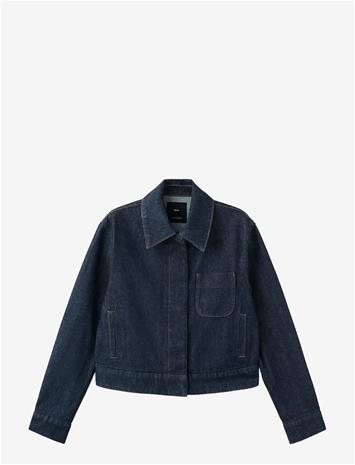 MANGO Fitted Denim Jacket With Pockets - OPEN BLUE - XL