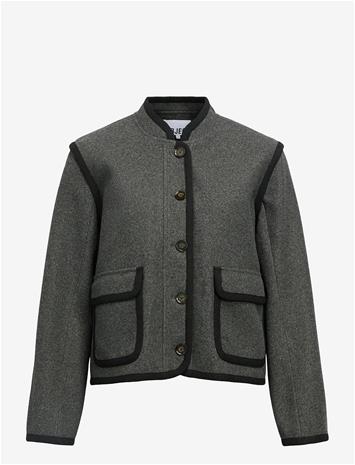 OBJECT Objisla Short Re Jacket 142 - MEDIUM GREY MELANGE - 40 – kuva 2/2