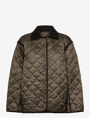 WEEKDAY Oversized Quilted Liner Jacket - DARK BROWN - S – kuva 2/2