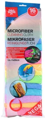 Värikkäät mikrokuituliinat 16-pakkauksessa