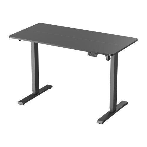 Säädettäväkorkuinen pöytä Frigg, 120x60x72–119 cm, musta