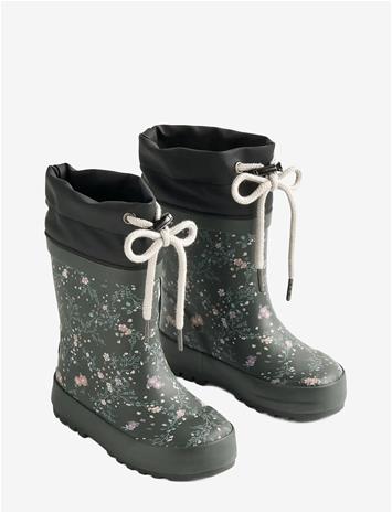 WHEAT Rubber Boot Thermo - FOREST LAKE CHECKED FLOWERS - 23