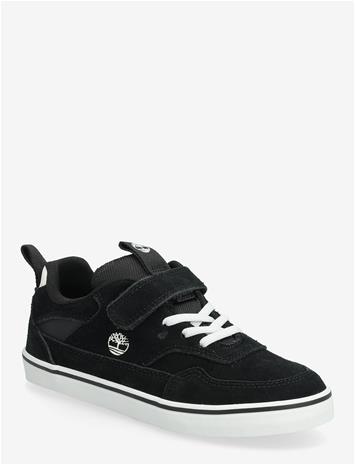 Timberland Stone Jump Low Hook & Loop Sneaker Black Suede - Black - 50