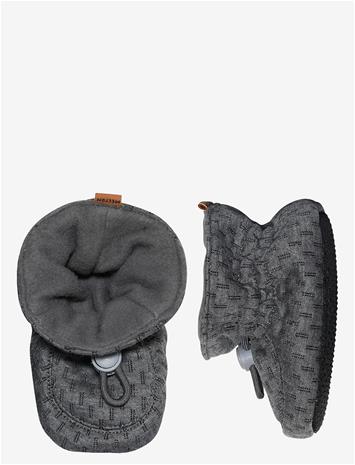 MELTON Structure Textile Slippers - MEDIUM GREY MELANGE - 22/23