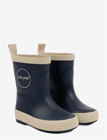 POM POM Gumboots Solid - NAVY - 26
