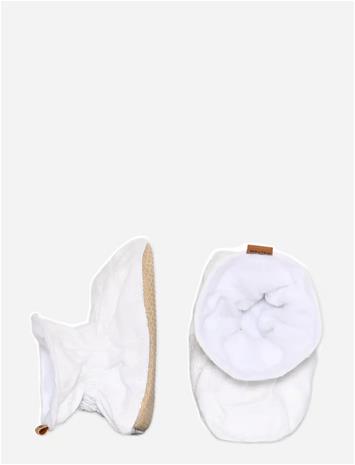 Melton Lace Textile Slippers - White - 24/25