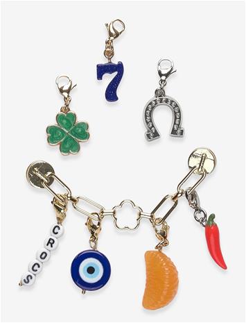 CROCS Adjustable Charm Chain Lucky - WHITE - One Size