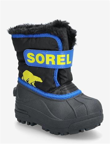 SOREL Toddler Snow Commander Boot - BLACK, SUPER BLUE - 22