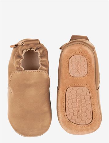 MELTON Delicate Leather Slippers - COGNAC - 26/27
