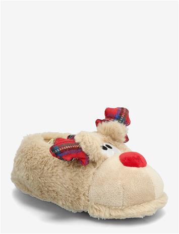 MANGO Reindeer Slippers - BROWN - 21-22