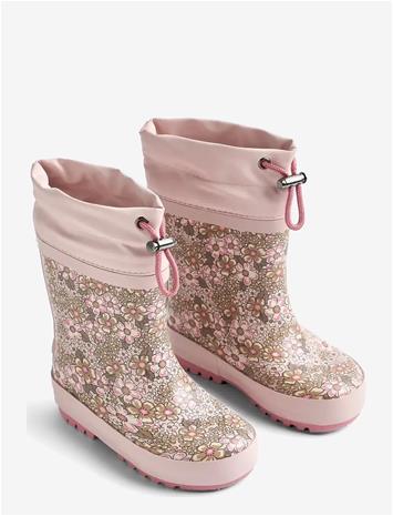 WHEAT Rubber Boot Thermo - DIM ROSE FLOWERS - 23
