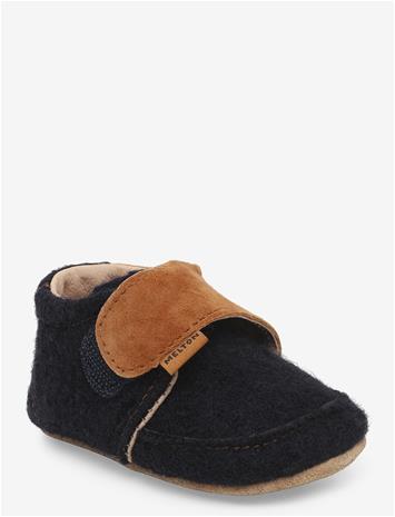 MELTON Cosy Wool Slippers - MARINE - 24/25