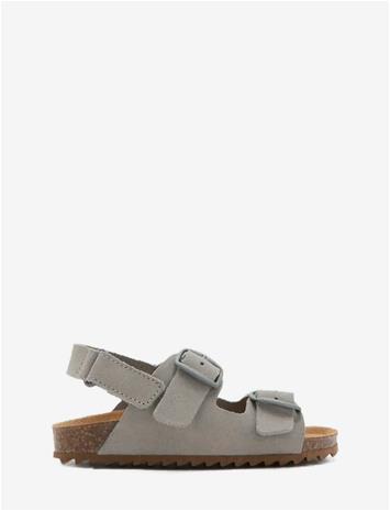 MANGO Buckles Leather Sandal - GREY - 26