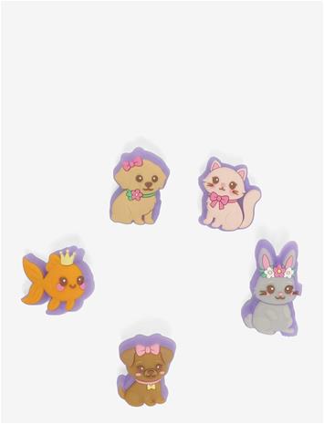 CROCS Lights Up Princess Pets 5 Pack - WHITE - One Size