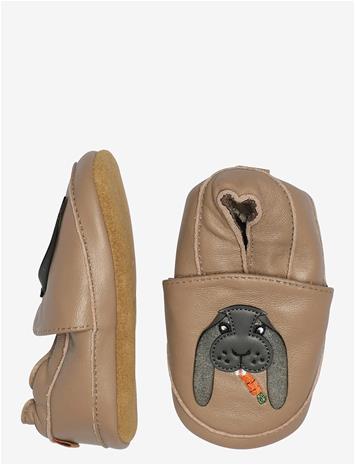MELTON Rabbit Leather Slippers - DESERT TAUPE - 20/21