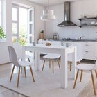 Ruokapöytä 120×60×76 cm / keittiöpöytä / suorakulmainen ruokapöytä – Valkoinen