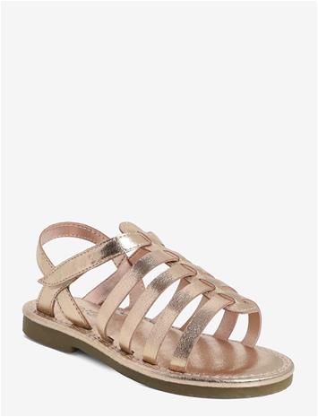MANGO Metallic Strappy Sandals - LT-PASTEL PINK - 21