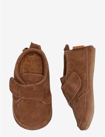MELTON Suede Slippers - CHESTNUT - 23/24