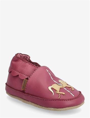 MELTON Carousel Leather Slippers - RED VIOLET - 23/24