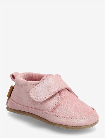 MELTON Shimmer Leather Slippers - ROSE GREY - 20/21