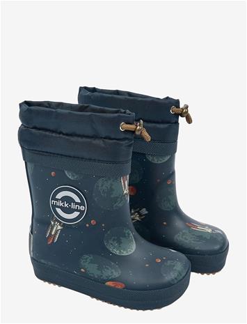 MIKK-LINE Wellies Winter Aop - Barefoot - SPACE AOP - 22