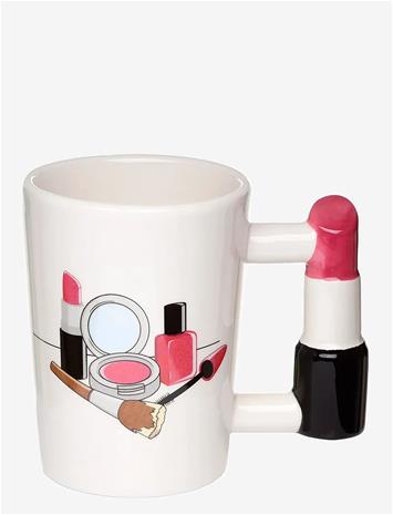 PUCKATOR Lipstick Ceramic Shaped Handle Mug - WHITE - One Size – kuva 2/2