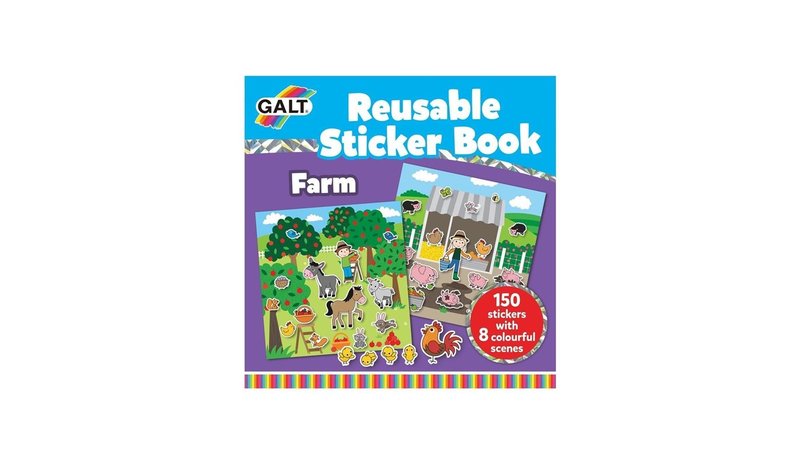Galt Reusable Sticker Book - Farm – kuva 1/1