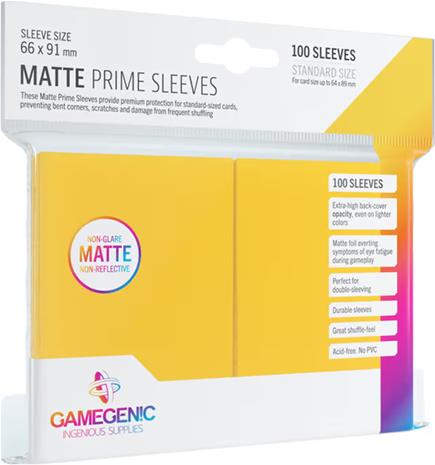 GameGenic Matte Prime Sleeves Yellow