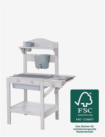 ROBA Outdoor Play Kitchen - Grey - 65X35X88.5CM – kuva 4/4