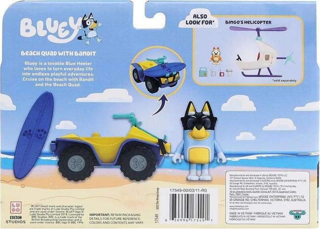 Bluey Beach Quad Play Figure