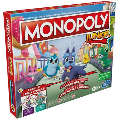 Monopoly Junior 2 Peliä Yhdessä