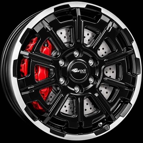 Brock B45 Black Full Polish 7x18 5/108 ET45 B65.1