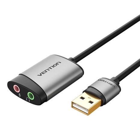 Vention External USB Sound Card 3.5mm 0.15m (gray) – kuva 5/5