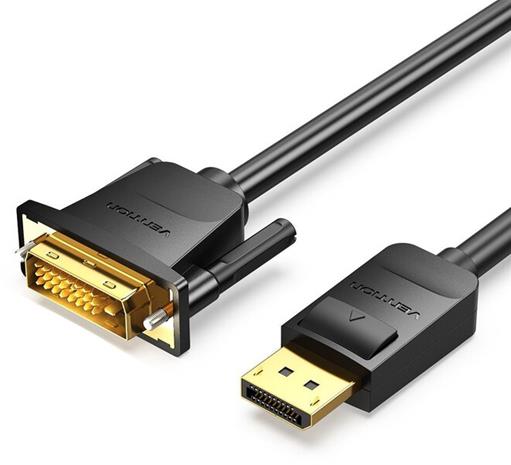 DisplayPort - DVI Adapteri Vention HAFBF Musta 2 m