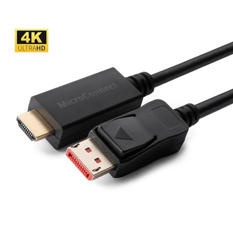 Microconnect MC-DP-HDMI-1004K video cable adapter 1 m DisplayPort Black – kuva 3/3