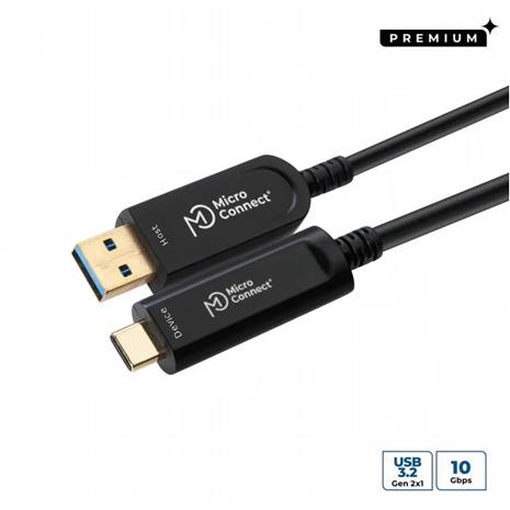 Microconnect MC-USB3.2CA5OP USB cable USB 3.2 Gen 2 (3.1 Gen 2) 5 m USB A USB C Black