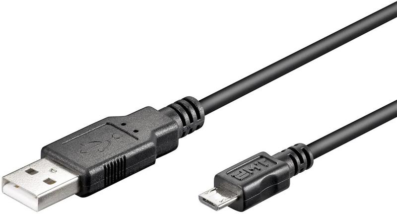 Microconnect USBABMICRO3 USB-kaapeli USB 2.0 3 m USB A Micro-USB B Musta USBAB