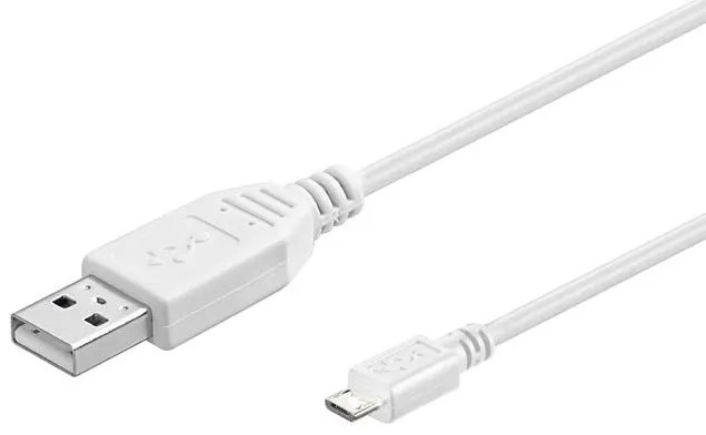 Microconnect USBABMICRO0,15W USB-kaapeli USB 2.0 0,15 m USB A Micro-USB B Valkoinen USBAB