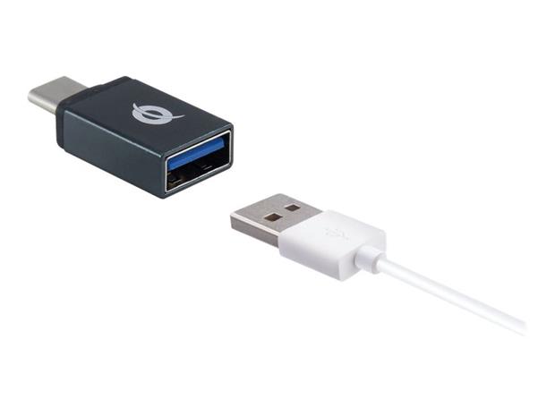Conceptronic HUBBIES 4-Port USB 3.0 Hub with USB-C OTG Adapter