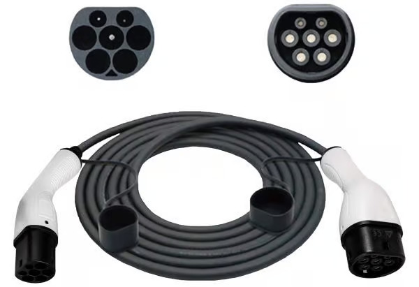 Sinox EV Charging Cable Mode 3. 32A 3 phases. 5m. Black