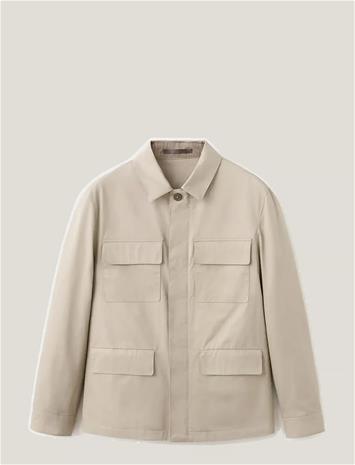 Mango 100% Cotton Multi-Pocket Jacket - Beige - XL